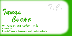 tamas csepe business card
