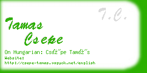 tamas csepe business card